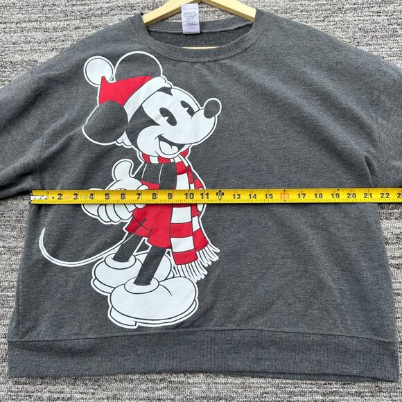 Disney Minnie Mouse Holiday Disneyland Grey Sweater Fan Adult Womens Size Large - Picture 8 of 10